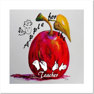 ASL Apple for the Teacher Posters and Art